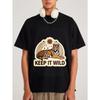 Хлопковая футболка Белый тигр и звезды Keep It Wild принт Повседневная одежда для мужчин и женщин Стиль для приключений на открытом воздухе