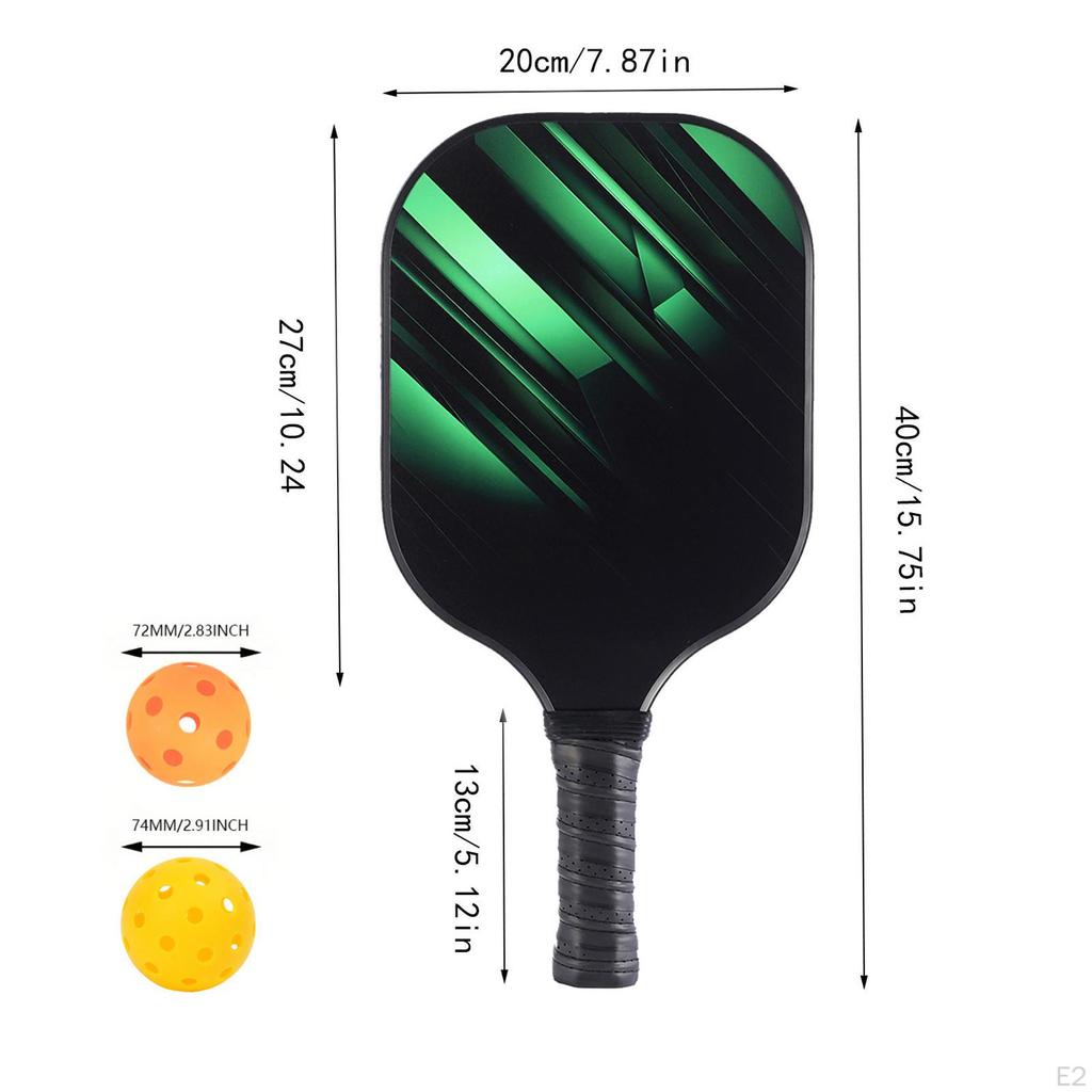 Pickleball Racket Honeycomb Set Standard Fiberglass Sports Gift with Balls and