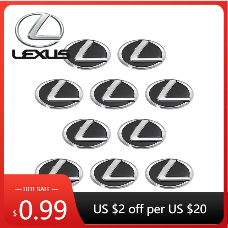 Interior Stickers 14/15MM Car Remote Key Sticker Aluminum Emblem Decoration Decal For Lexus IS250 IS200 CT200h GS300 LS430 RX450
