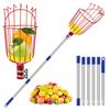 Multifunctional Fruit Picker Multi Section Fruit Picking Pole with Basket Adjustable Length