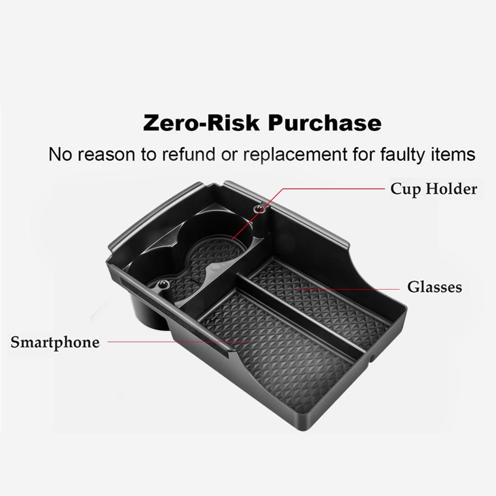 Ящик для хранения в центральной консоли автомобиля, подставка для подлокотника, органайзер для ящика Cubby Box с подстаканником, аксессуары для интерьера