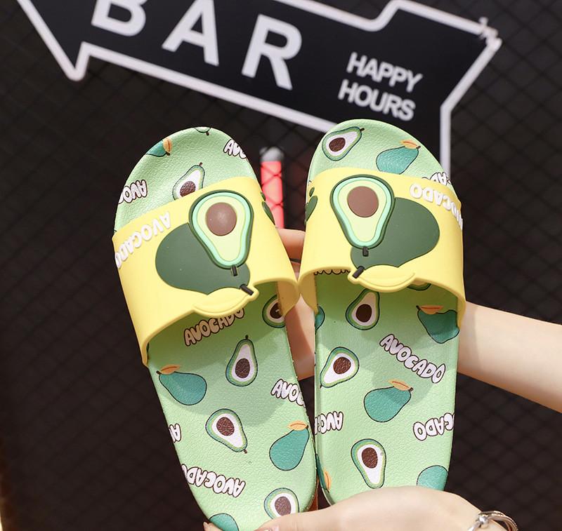 Fashion Mazefeng Brand New 2024 Women Slippers Open Toe 2cm Heels Cute Cartoon Fruit Stylish Soft Comfort Non-Slip Bathroom Summer 36-41
