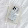 INS Корейский Модный Синий Чехол для Телефона из Смолы в Горошек Для iPhone 17 Air 11 12 13 14 15 16 Pro Max Y2k Простота Жесткий Чехол