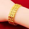 Gold Color Bracelet Men's Car Flower High-end Bracelet Domineering Sand Gold Jewelry