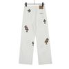 7704 CHROME HEARTS Men's and Women's American Style Trendy Jeans with Fabric Patches, Casual and Fashionable High Street Pants