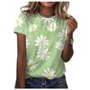 Women's 3D Floral Printed T-shirt, Summer New Fashion Casual O-neck Short Sleeved Shirt, Street Wear Women's T-shirt Top