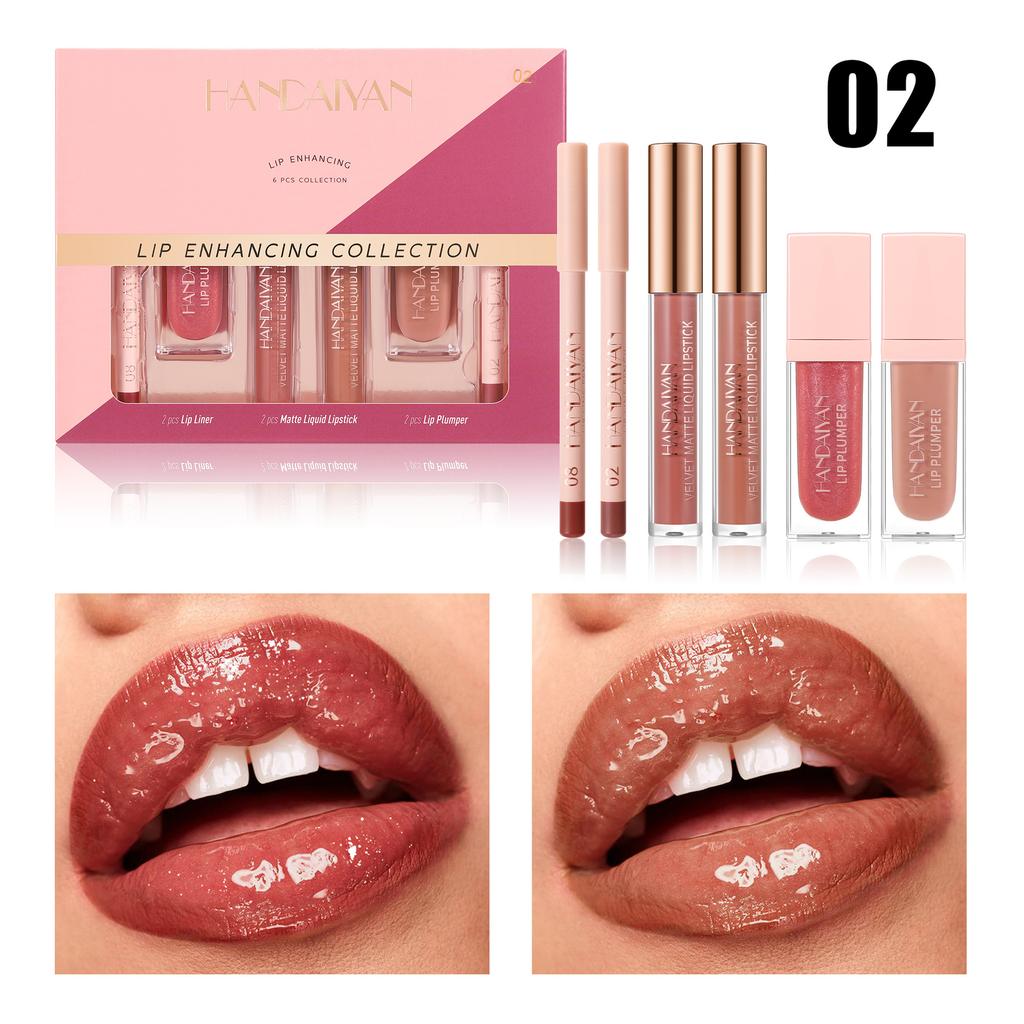 Lip Liner, Matte Lipstick and Nourishing Lip Oil Set for Stunning Versatile Effects, Ideal for Lip Makeup Lovers, Everyday and Special Occasions