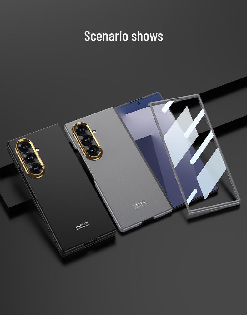 Женский матовый чехол-накладка с ощущением кожи для Samsung Z Fold7, трансграничный