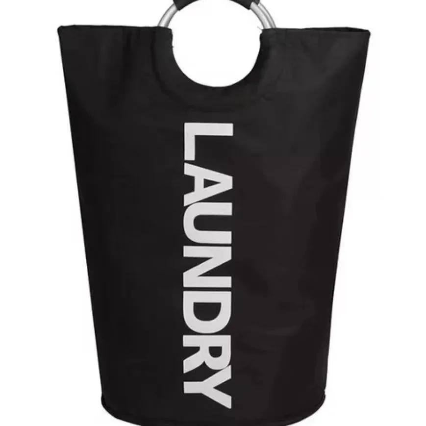 Очень большая водонепроницаемая корзина для белья с мягкой ручкой - Складная, многоцелевое хранилище для ванной комнаты, прачечной, балкона