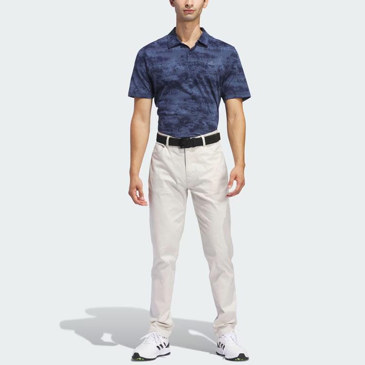 adidas Рубашка поло Go-To Printed Mesh Polo Shirt Men Polo Shirts Deep-Blue IU4428