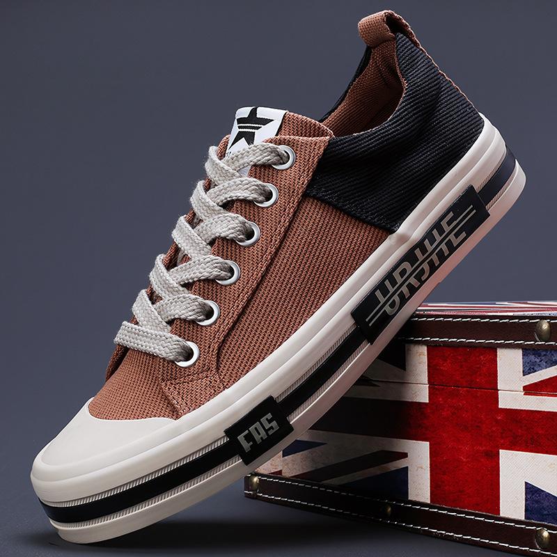 Модные брендовые мужские парусиновые туфли, дышащая мужская повседневная обувь для активного отдыха, удобные весенне-осенние тканевые туфли на плоской подошве, черные кроссовки для ходьбы