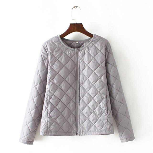 Женская осенне-зимняя свободная теплая куртка больших размеров с воротником-стойкой, легкая стеганая куртка