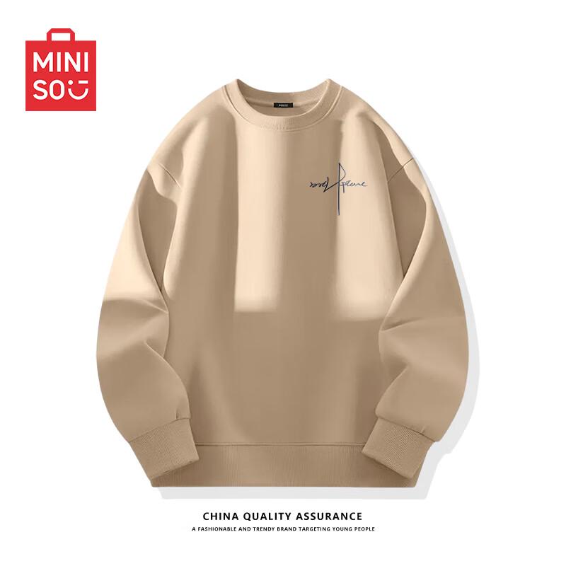 Мужской свитшот Miniso оверсайз из плотного материала с круглым вырезом