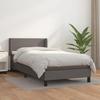 3130689 vidaXL Divan Bed with Mattress Grey 80x200 Cm Faux Leather