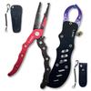 Fishing Tools Fish Grip Set Fishing Pliers Lightweight Aluminum Fishing Tackle Set of 2 L-park [With Lock] Rust-resistant (Red Black)