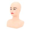 Женская лысая голова манекена из ПВХ, многоразовая косметологическая голова куклы для макияжа лица для практики