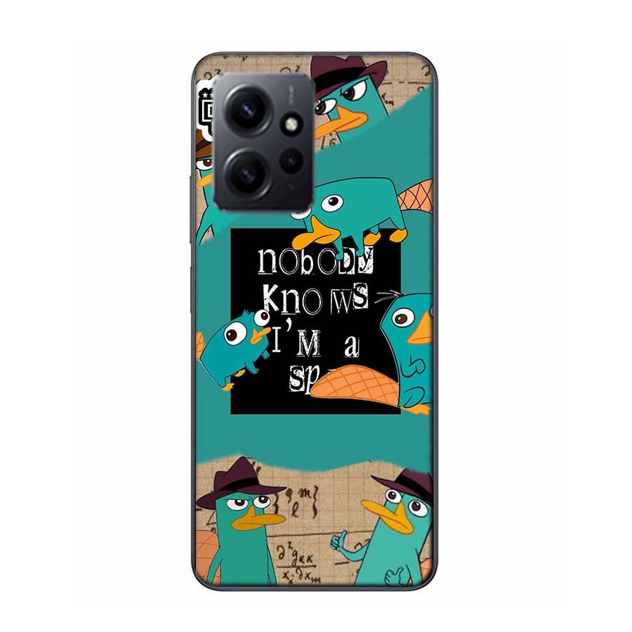 Cartoon Perry The Platypus Phone Case For Redmi 12 13C 12C 15C 9 10 10C Note 13 Pro Plus 14 15 Pro 9T 9C 9A TPU Soft Cover Clear