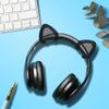 kwmobile 2x Overear Headphone Compatible Cat Ear Headphone Attachment Fits Width - Silicone, 2.5-3.8cm, Black/Gray