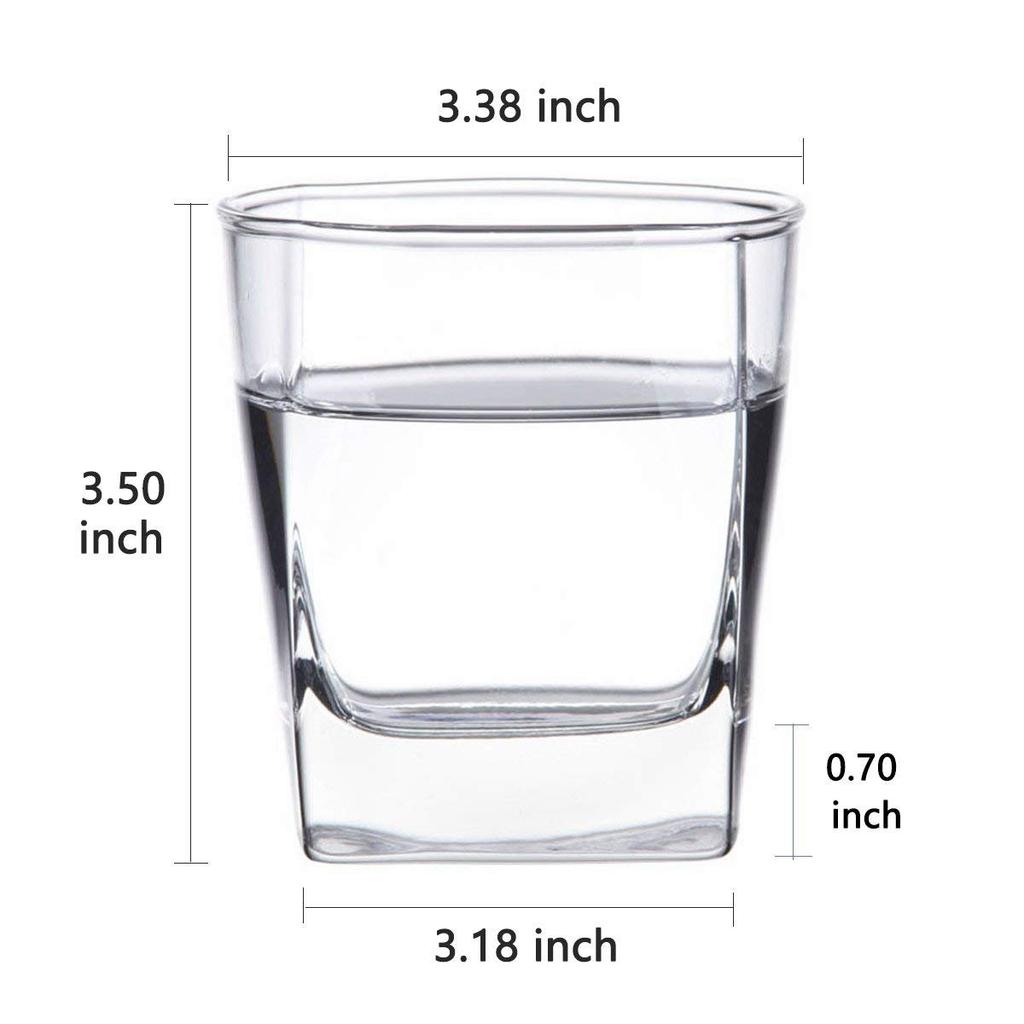 Double Old Fashioned Whiskey Glass 10 oz Heavy Base Rocks Barware Glasses for Scotch, Bourbon and Cocktail Drinks