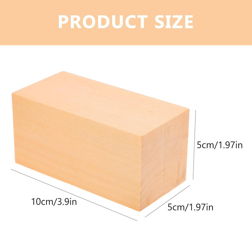 Artibetter Резьба по дереву Липа Резьба по дереву Квадратный брус Резьба по дереву Блок Набор из 3 Дерево Премиальное дерево Поделки Резьба Деревообработка Печать