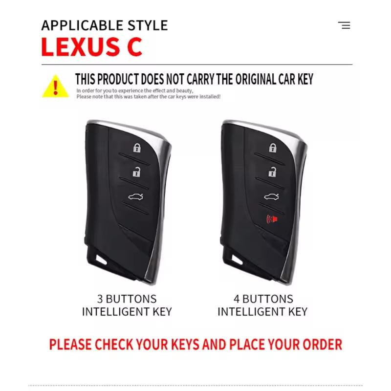 FIWB3 Zinc Alloy Leather Car Key Case Cover Protector Shell For Lexus NX ES UX US RC LX GX IS RX 200 300h UX200 250h 350h LS 450h 260h