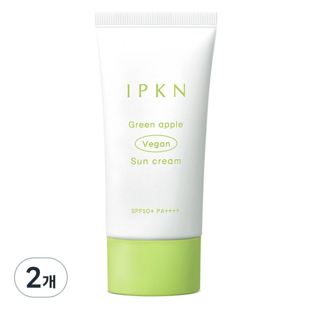 IPKN Солнцезащитный крем Green Apple Vegan SPF50+ PA++++, 50 мл, 2 шт.