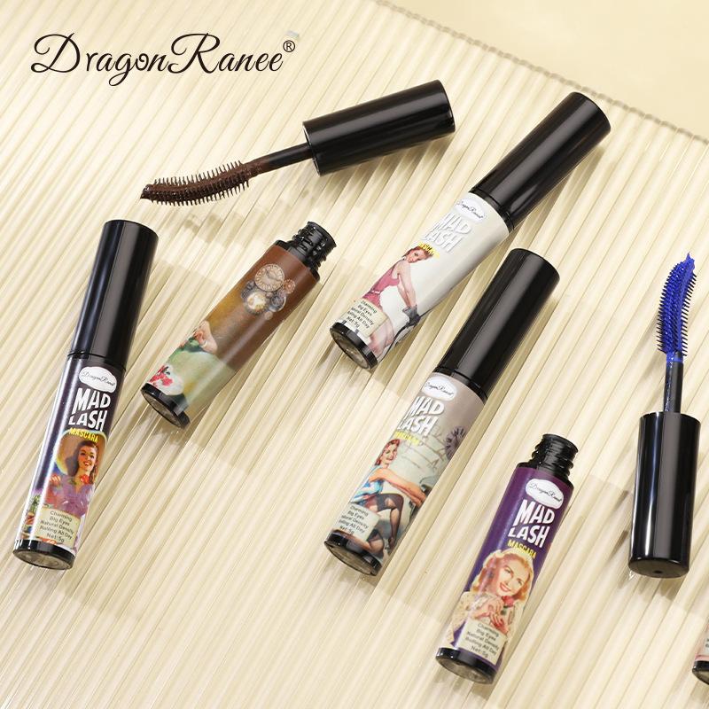 6 Color Mascara Waterproof Slim Natural Curling Volumizing Color Mascara Stage Makeup Sensation Eye Lashes Brush Beauty