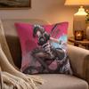 Game ZZenless Zone Zero Ellen Joe Pillow Case Soft Plush Cushion Cover Double Print and Invisible Zipper for Sofa Home Car Use