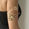 Boho Style Open Cuff Armlet Flower Craft Flower Arm Bracelet New Enamel Glaze Bracelet  Women