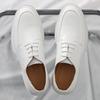 British Style Men Thick Bottom Mens Oxfords Shoes Men Leather White Fashion Coiffeur Shoes All-match Lace-Up Mens Business Shoes