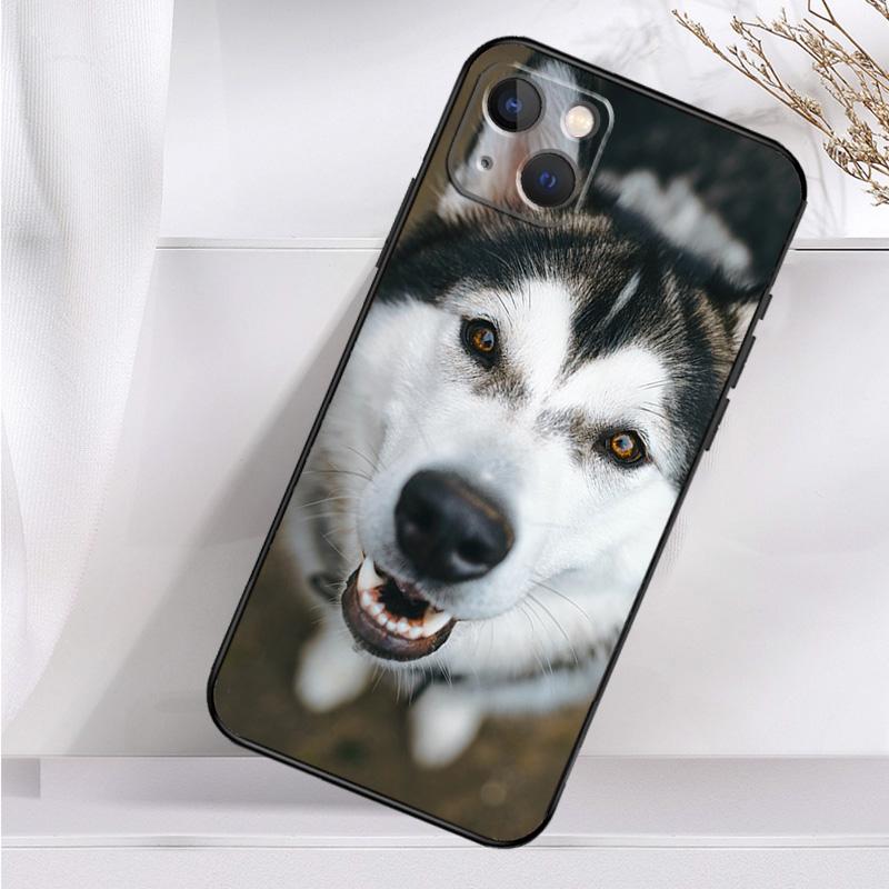 Animal Husky Puppy Case For iPhone 14 13 12 11 16 15 Pro Max Mini Cover X XR XS 8 7 14 16 15 Plus Accessories