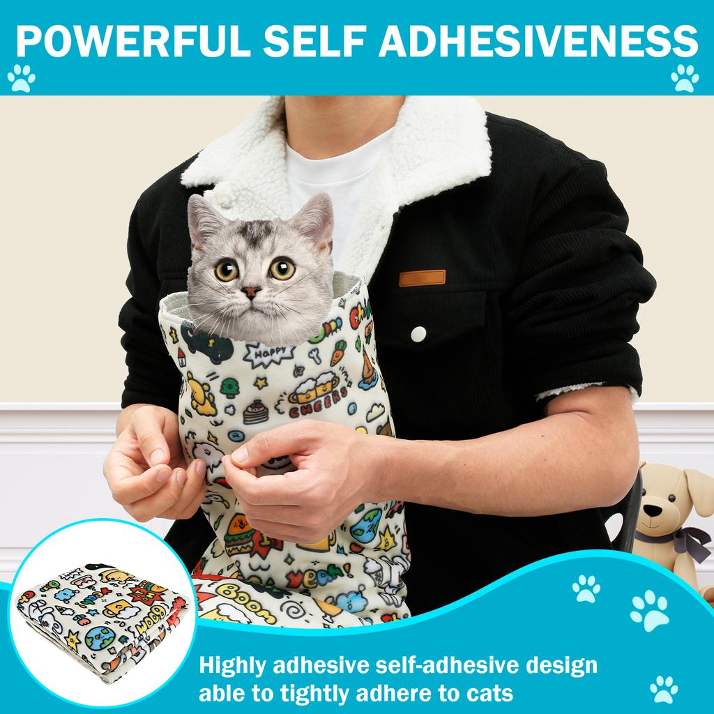 Cat Fixed Cloth Grooming Pet Wrap Self Adherent Anti Scratch Anti Bite Nail Clippers Injections Wrap Fabric Fixed Cloth Bag