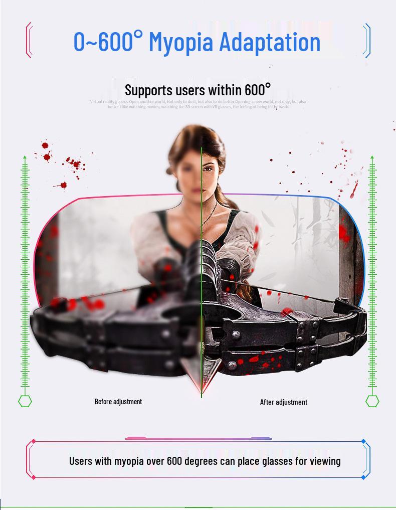 4K Все-в-одном VR-очки с Bluetooth-гарнитурой для 3D-игр и фильмов