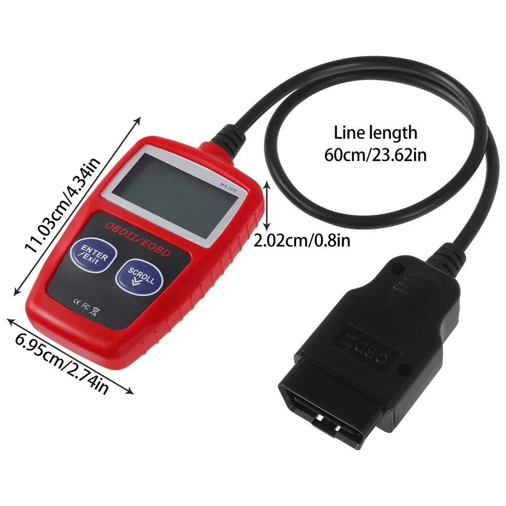Multifunctional Car Fault Code Reader, Precise Engine Diagnostic Scanner, Scanner Tool,Read and Erase, Code View for Peugeot