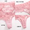 FINETOO Lace Flower Panty for Women Pure Cotton Breathable Soft Lingerie Low-Waist Solid Color Briefs S-XL