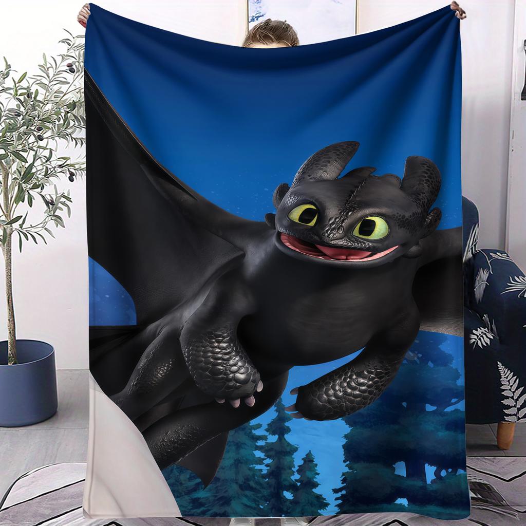 How To Train Your Dragon Small Cover Blanket All Season Soft Comfortable For Bed Bedroom Dorm Sofa Lunch Camping Anime Fan Gift