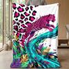 Pink Leopard and Zebra Print Theme blanket Lightweight Warm Flannel Blanket Decorative Throw Blanket for Home Decoration