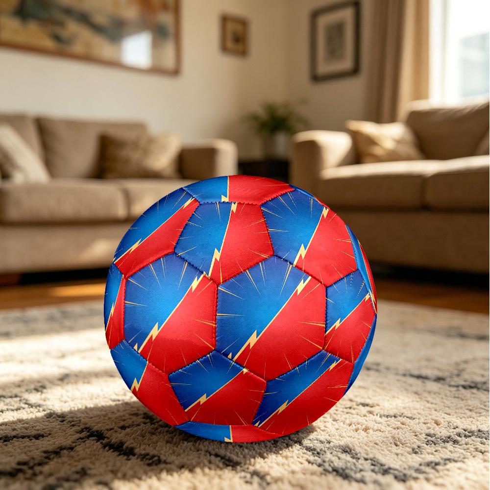 1pc Superhero Background Theme Soccer Ball Football, Size 5, Lightweight PVC, Durable Outdoor Training Soccer Ball, Gift m61490