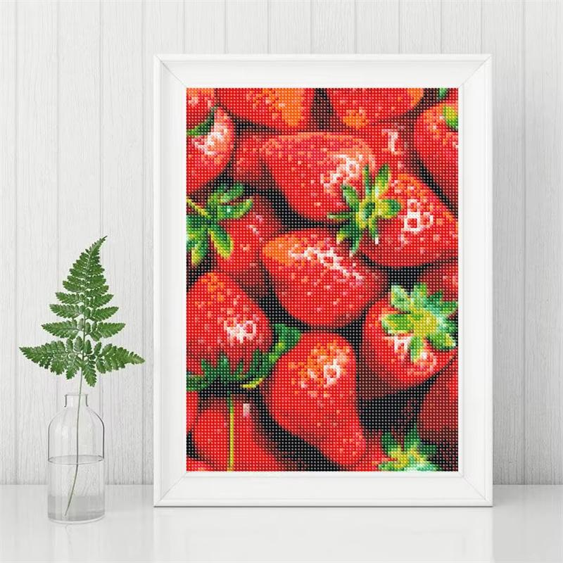 Fruit Diamond Painting Strawberry Lemon Picture Full Diamond Mosaic Cross Stitch Kit Art DIY Kitchen Restaurant Home Decoration