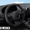 Carbon Fiber Pu Leather Steering Wheel Cover Anti-slip Breathable Comfortable General Motors