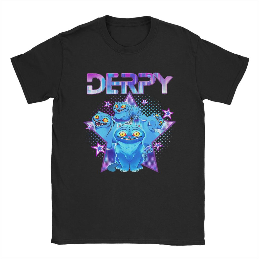 Derpy Tiger Kpop Demon Hunters Men's T Shirt Novelty Tees Short Sleeve Round Collar T-Shirt Cotton Gift Idea Tops