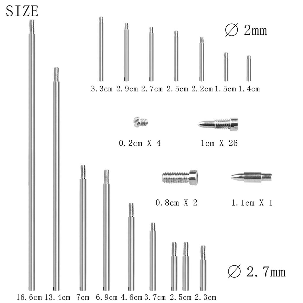1 Set Alto Saxophone Repair Parts Wind Instrument Repair Tool Kit Screw Threaded Rod Conical Nail Saxophone Accessories