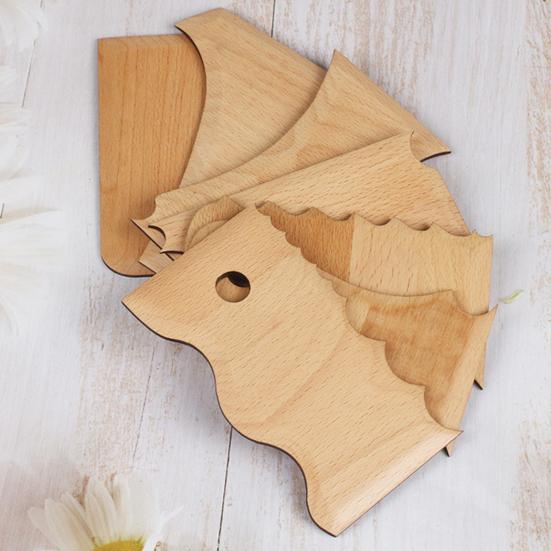 7 Pcs Pottery Tools Set Wooden Pottery Rib Foot Shaper Trimming Tools for Ceramics Clay Carving And Shaping Craft