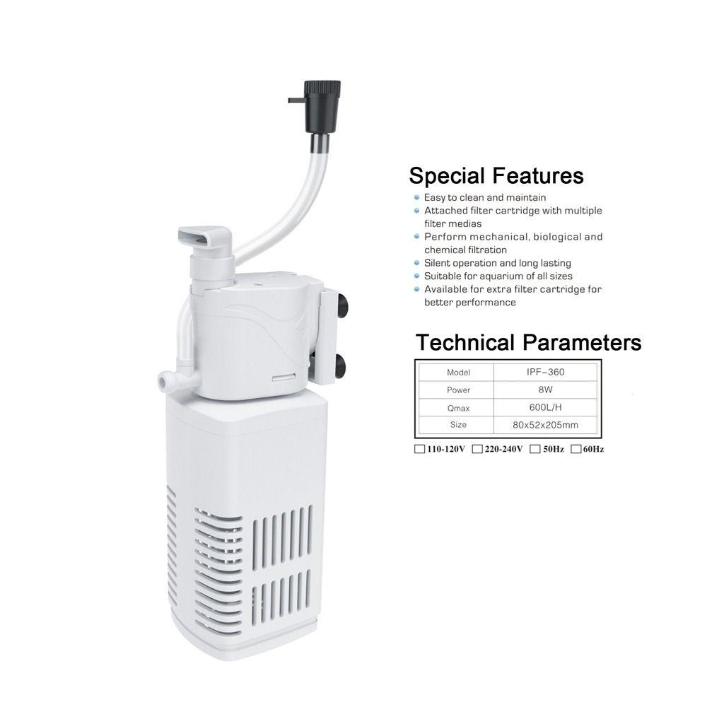 Фильтрация Фильтр для аквариума Бесшумный аэратор кислорода воздуха 3 в 1 Фильтр для аквариума для аквариума