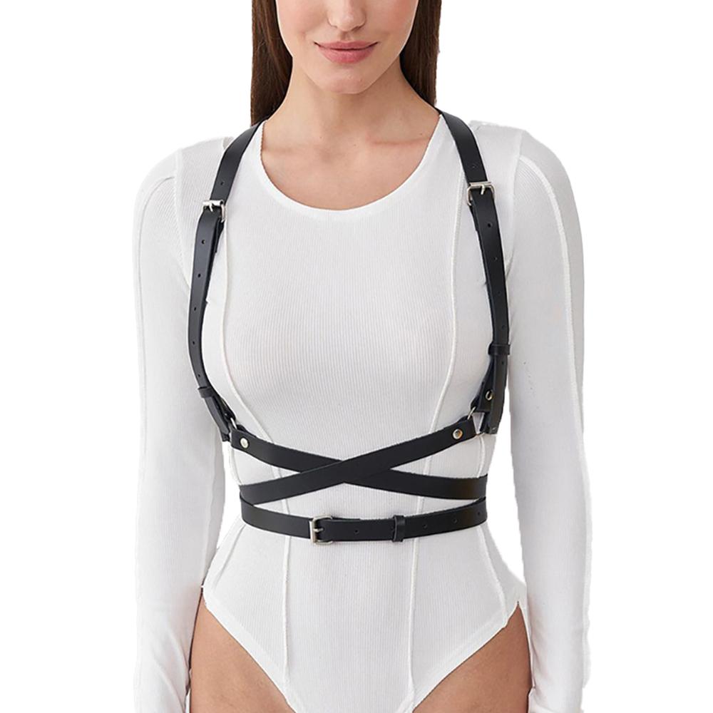 Женский готический ремень из искусственной кожи, регулируемый декор с шипами, ремень, готический ремень, нижнее белье, бондаж, нижнее белье