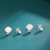 New Starfish Shell Stud Earrings Female Korean Version of Simple Fashion Temperament Earrings Personalized Diamond Ear Jewelry