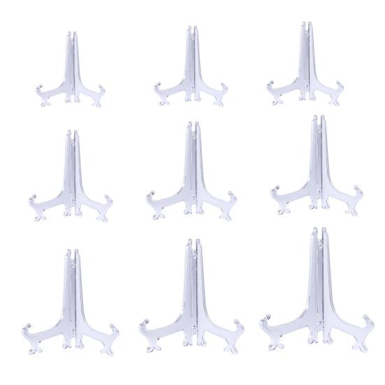 2/5/10 шт. прозрачные пластиковые держатели тарелок треугольной структуры, стабильная поддержка, складные подставки для свадеб, домашнего декора, дней рождения