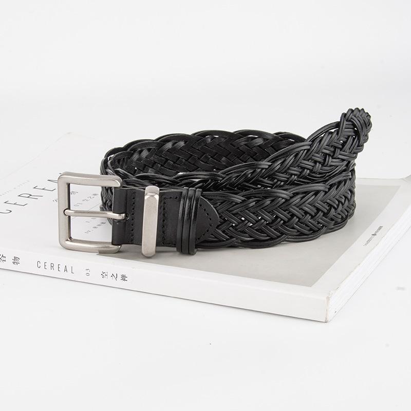 Women's Hand-woven Without Punching Ladies' Decorative Belt European and American Fashion Classic Versatile Dress for Women's Waist Belt