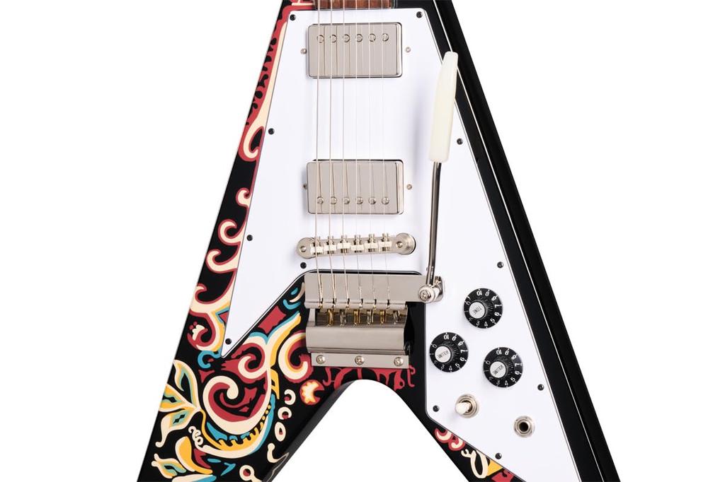 by Gibson Custom Jimi Hendrix Flying V Ebony Jimi Hendrix Epiphone/Inspired "Love Drops"