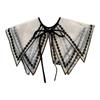 Korean Style Decorative Fake Collar Shawl Wrap Hollow Out Embroidery Sunflower Leaves Lace Necklace Vintage Short Poncho Capele